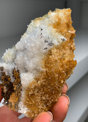 Wow Gemmy Golden White Bicolor Barite - From Morocco