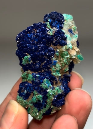 Sparkling Blue Azurite with Green Malachite