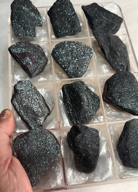12 Pieces ! Specular Hematite lot - From Champion mine