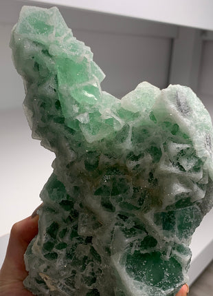 Incredible ! Sugar Fluorite with Sparkly Quartz