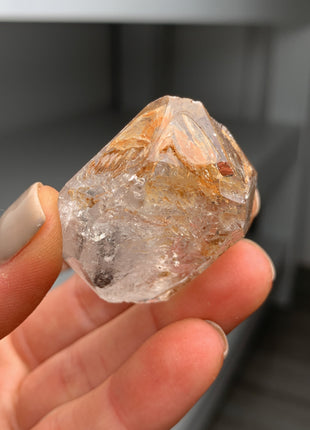 Window Quartz Crystals with Clay Inclusions Lot - 9 Pieces !