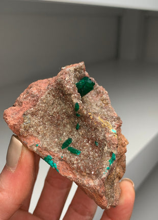 Perfect ! Green Dioptase on Matrix - From Namibia