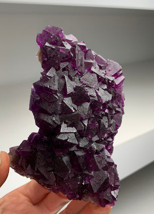 Octahedral Reddish Purple Fluorite