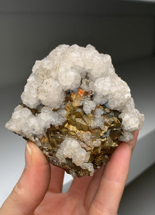 Wow ! Iridescent Pyrite with Calcite - Trepca mine, Kosovo Special Price 💥