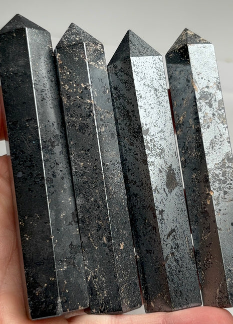 4 Piece Lot !  Metallic Hematite Towers
