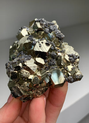 Lustrous Pyrite with Sphalerite ! From Huanzala, Peru