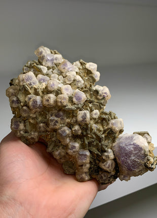 Icy Purple Fluorite with Quartz, Pyrite from Panasqueira # PM0185