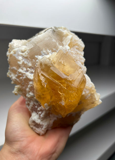 Amber Color Calcite Specimen