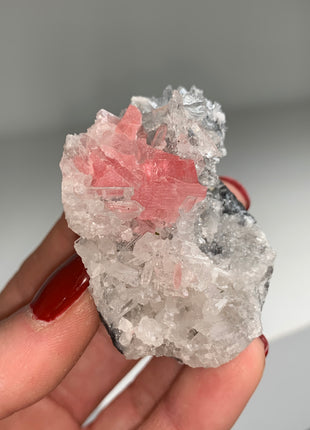 Pink Rhodocrosite with Quartz 🌸