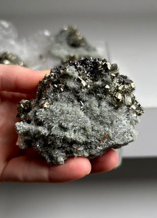 6 Pieces ! Lustrous Pyrite with Quartz Lot