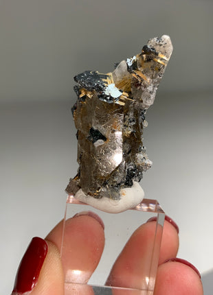 New Arrival !  Rutile Quartz with Shiny Hematite - From Brazil