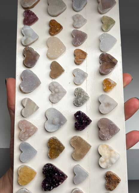 39 Piece Lot ! Druzy Hearts , Great Variety