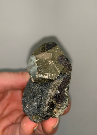 Pentadodecahedral Pyrite with Sparkly Hematite - Elba Island, Italy Special Price 💥