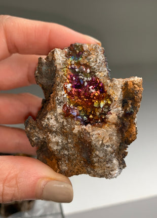 Very High Grade Rainbow Goethite Lot 🌈 From M. San Valentin, Spain 9 Pieces !