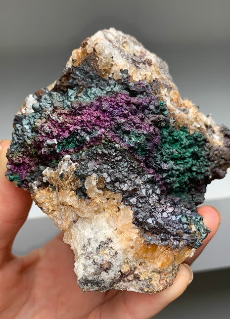 Quartz with Rainbow Goethite π From M. San Valentin, Spain