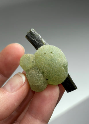 6 Pieces ! High Grade Apple Green Prehnite with Epidote Lot - From Mali