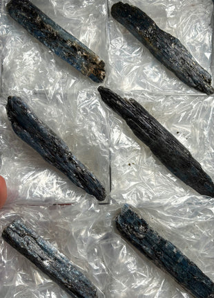 XL Size Blue Kyanite with Mica - From Zambia - 6 Pieces