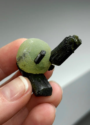 6 Pieces ! High Grade Apple Green Prehnite with Epidote Lot - From Mali