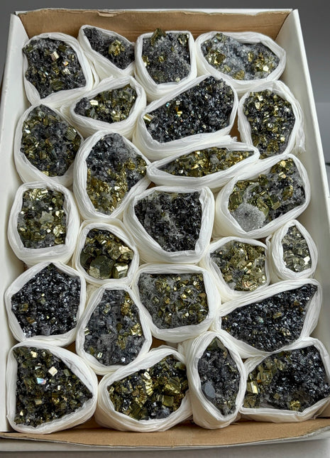 High Grade Pyrite Specimens Lot - 24 Pieces !