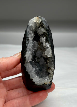 Very High Grade Druzy Black Chalcedony Geode