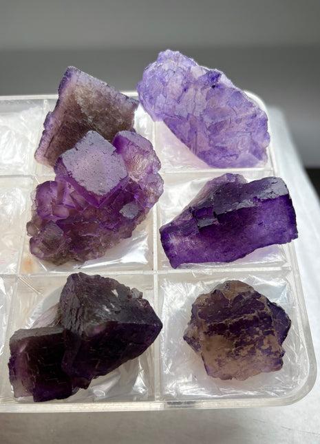 6 Pieces ! Purple Fluorite Lot from Muzquiz, Mexico