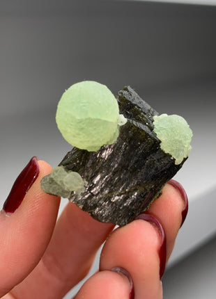 New Arrival ! Green Prehnite with Epidote - From Mali
