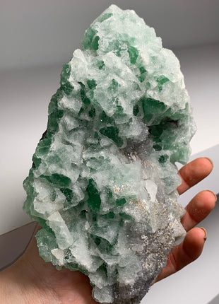 Sugar Fluorite with Sparkly Quartz