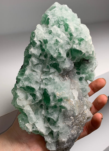 Sugar Fluorite with Sparkly Quartz