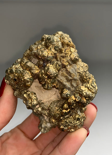 Unusual ! Pyrite on Rock Matrix Specimen