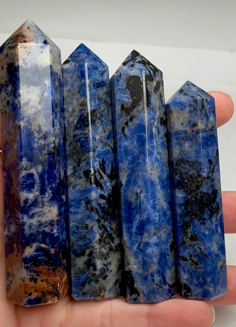 4 Piece Lot !  Blue Sodalite Towers