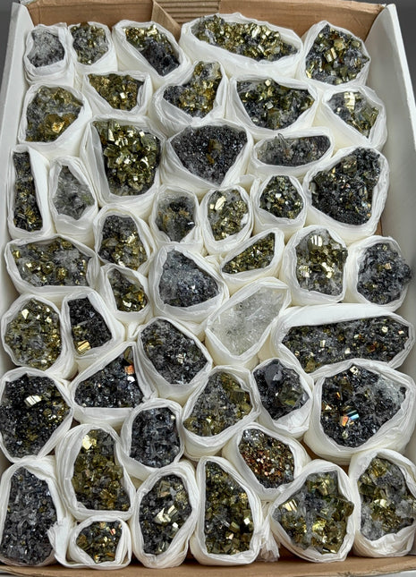 High Grade Pyrite Specimens Lot - 45 Pieces !