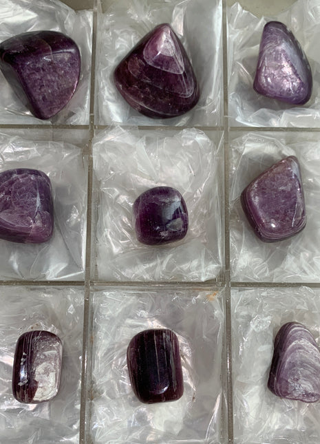 High Grade Flashy Lepidolite Lot - 9 Pieces !