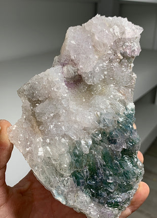 Amethyst Flower with Green Chalcedony - From Rio Do Sul, Brazil