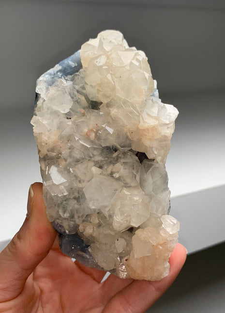 Blue Chalcedony with Apophyllite