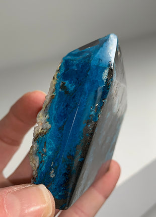 Blue Shattuckite Geode Tower - From Namibia
