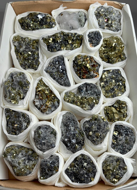 High Grade Pyrite Specimens Lot - 23 Pieces !