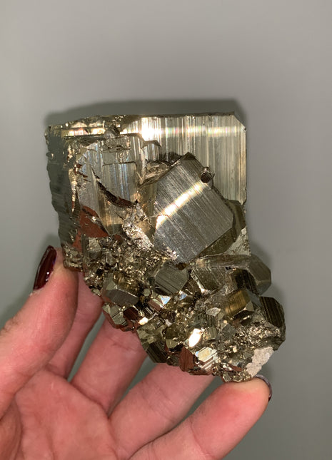 Aesthetic Pyrite Specimen - 408 Grams ! From Huanzala, Peru