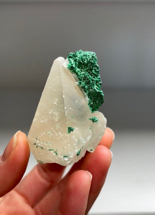 New find ! Calcite with Velvety Malachite from Congo