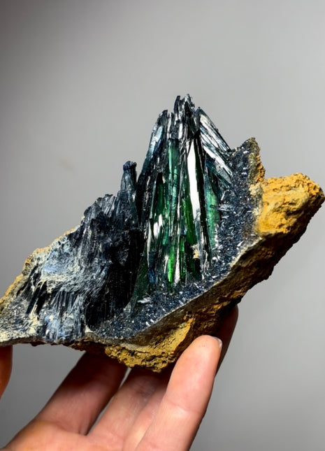 Blue Green Vivianite Geode - From Brazil