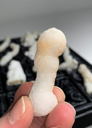 New ! White Coral Chalcedony Stalactite Lot - 12 pieces !