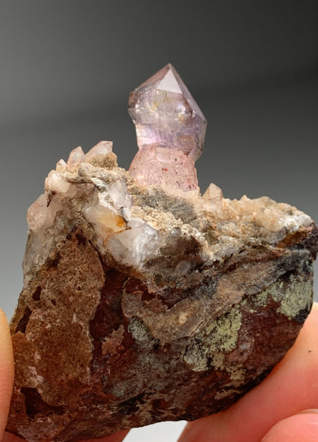 Amethyst Scepter with Red Hematite from Brandberg, Namibia