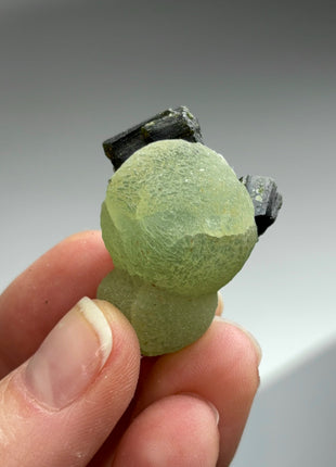 6 Pieces ! High Grade Apple Green Prehnite with Epidote Lot - From Mali