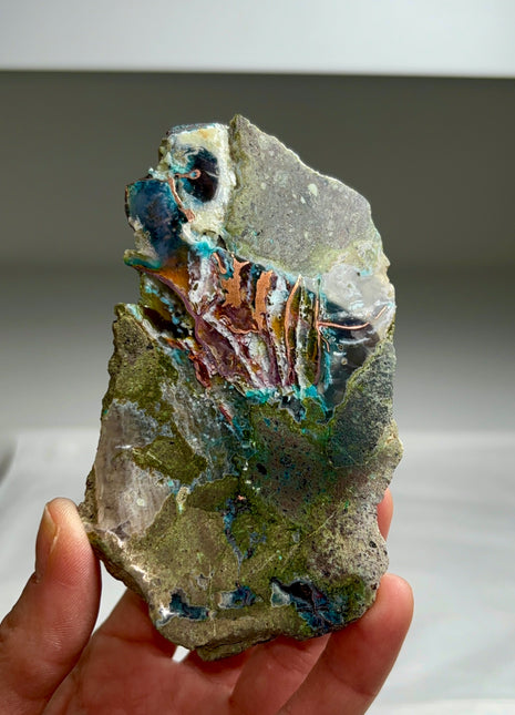 Stunning  ! Native Copper with Chrysocolla