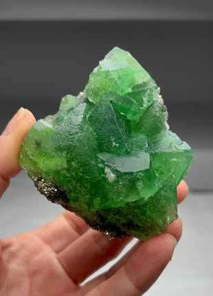 Fluorite with Pyrite from Milpo mine Collection # 428