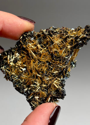 Golden Rutile with Hematite