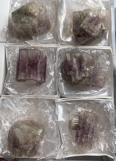 Lilac Hexagonal Aragonite Floaters Lot from Spain - 6 Pieces !