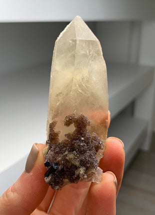 Smoky Citrine with Purple Fluorite - From Namibia