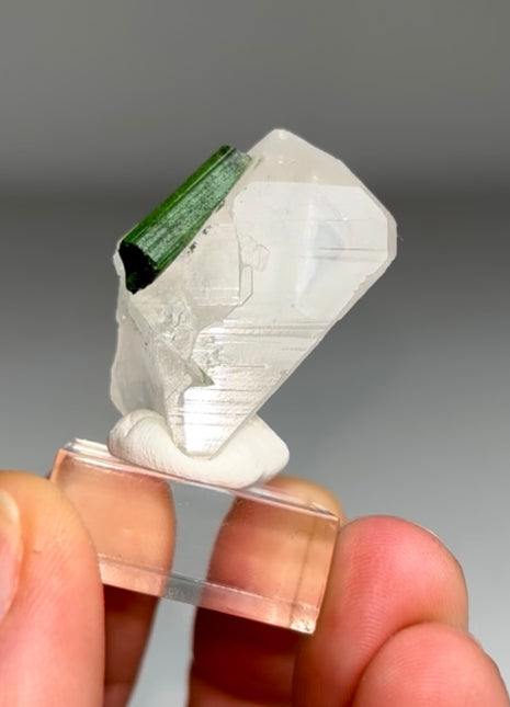 Green Tourmaline with Quartz