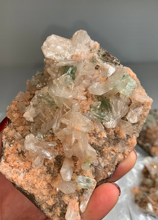 Wow !! Orange Heulandite with Green Apophyllite and Cream Stilbite Lot - 4 Pieces ✨