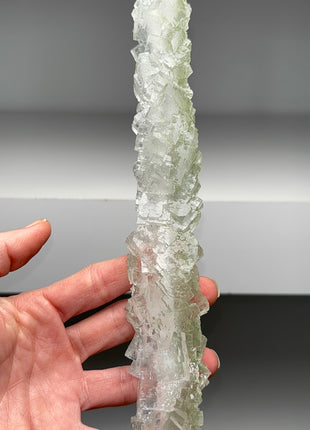 Wow ! 8” Green Halite Stalactite - From Lubin mine, Poland